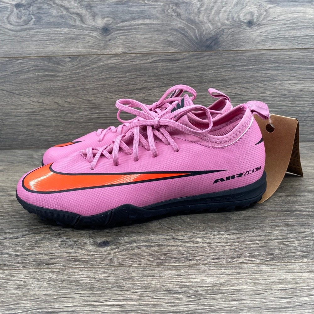 Nike Air Zoom Mercurial Vapor 16 Academy TF Kids 4Y Pink Soccer Cleat FQ8284-600
